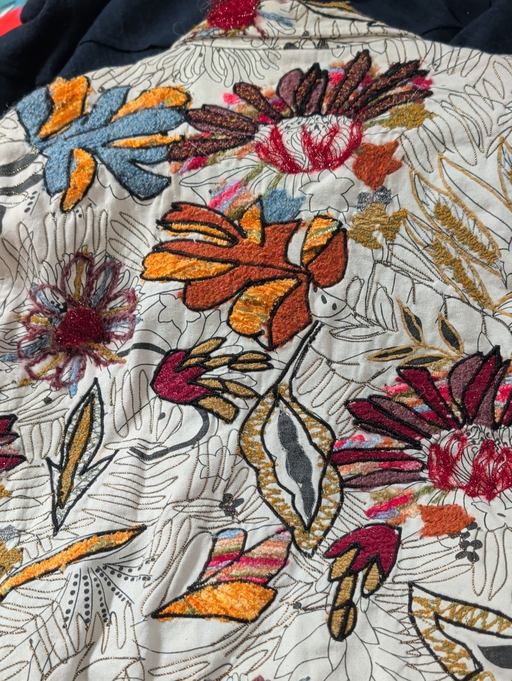 Jacket Embroidered Buttoned Down - Picture 4 of 4